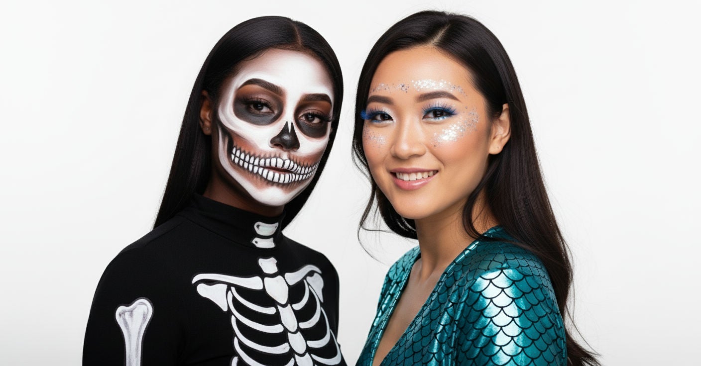 Two women dressed up for Halloween